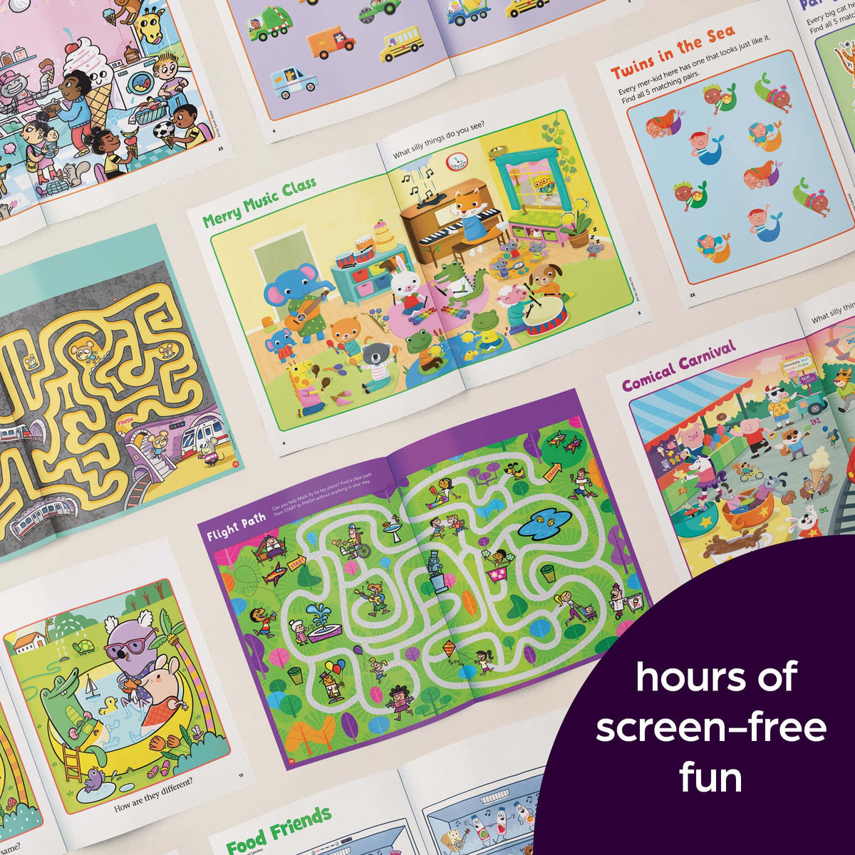 Highlights for Children Road trip edition image shows compact activity for on-the-go learning.