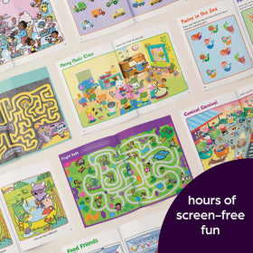 Highlights for Children Road trip edition image shows compact activity for on-the-go learning.