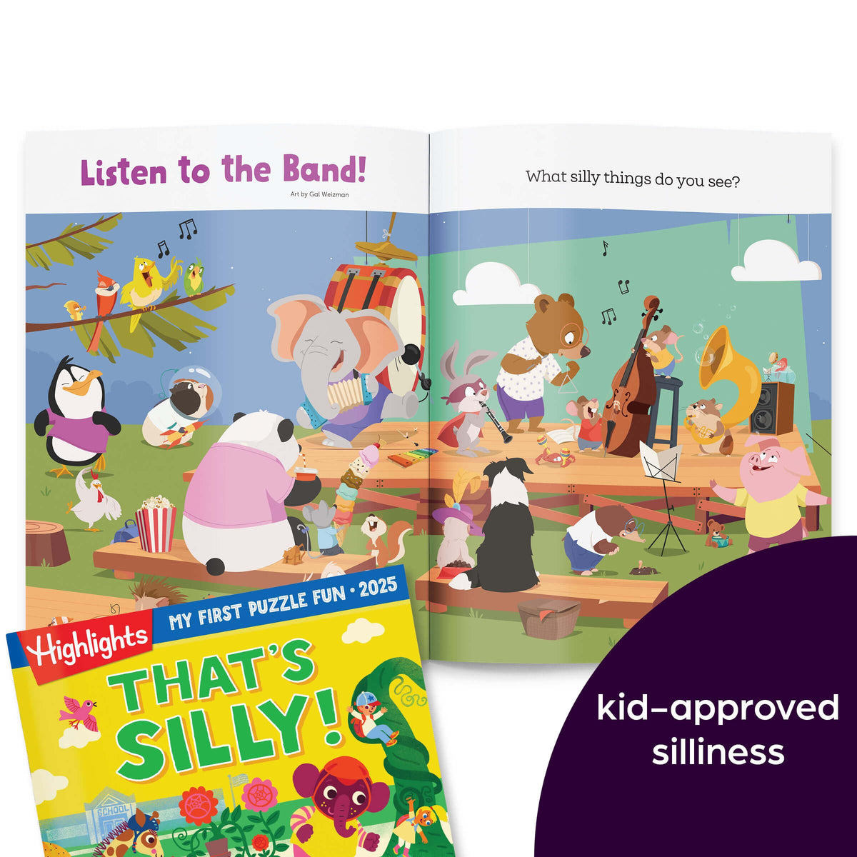 Highlights My First Puzzle Fun silly-scenes artwork entertains kids with playful humor
