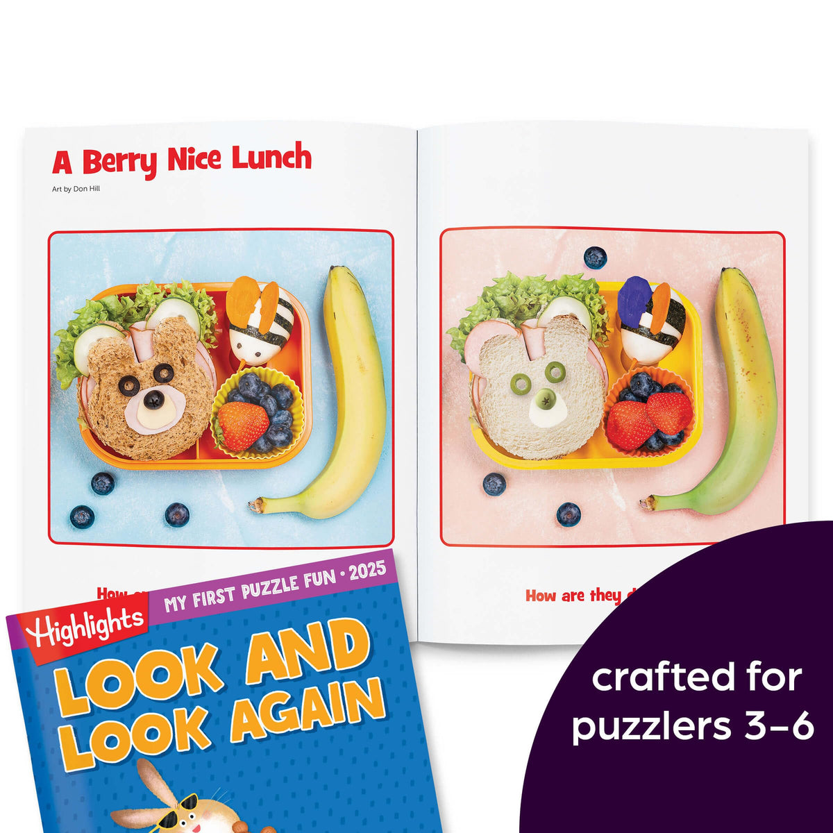 Highlights My First Puzzle Fun spot-the-differences page invites careful observation