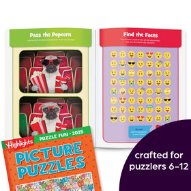 Highlights Puzzle Fun 2025 word-puzzles features crosswords and word games for language skills