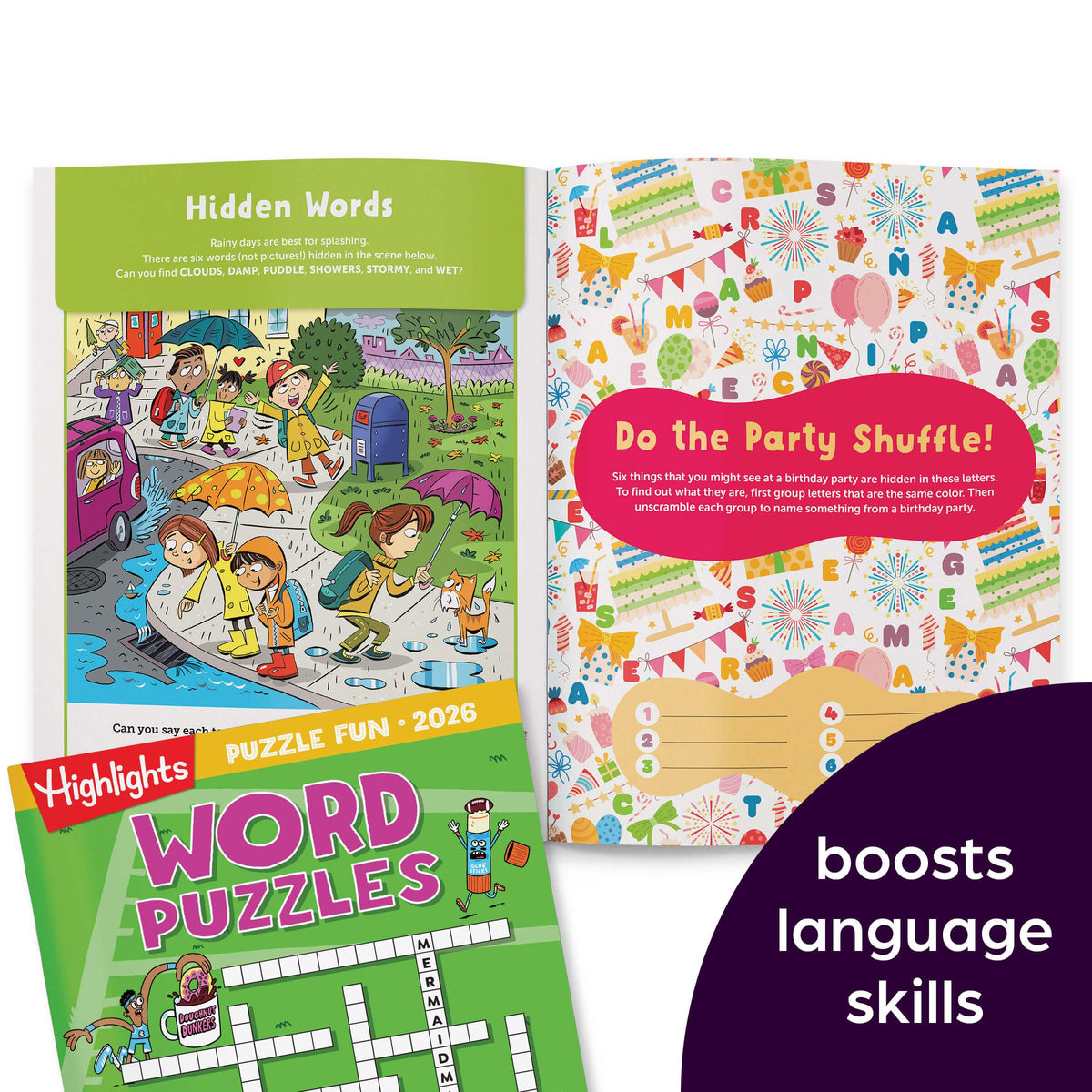 Highlights Puzzle Fun travel activity page ready for on-the-go kids.
