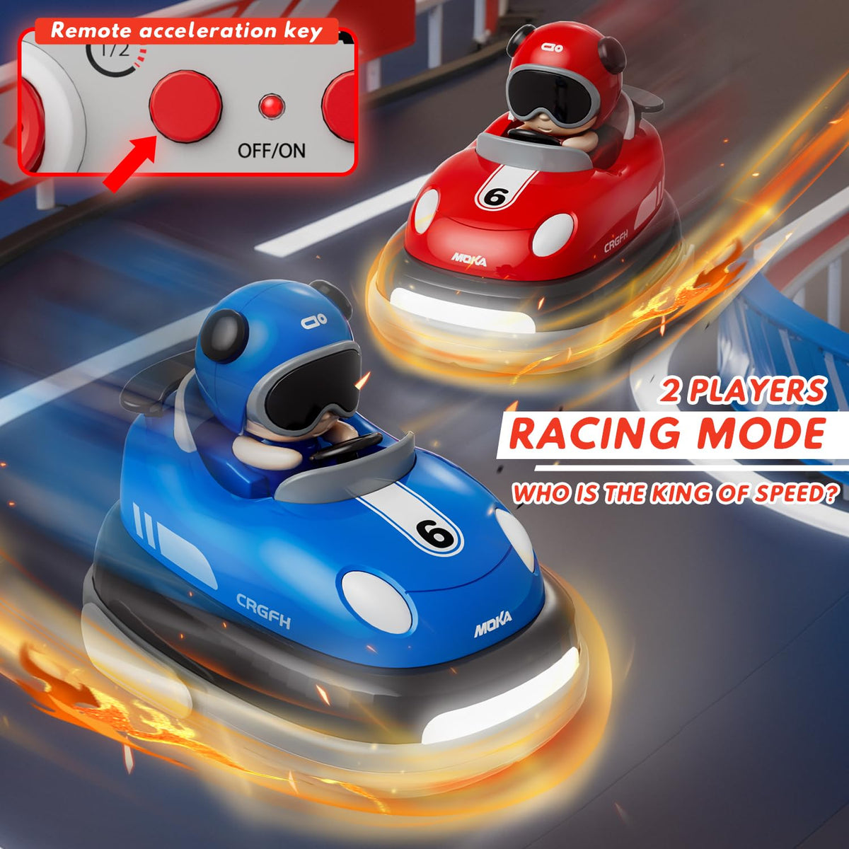 Highmall bumper cars performing 360° spins for lively gameplay