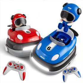 Highmall 2-Player Battle bumper cars red and blue front view for family play