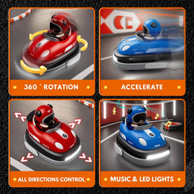 Highmall bumper cars with side sensors for safe collision action