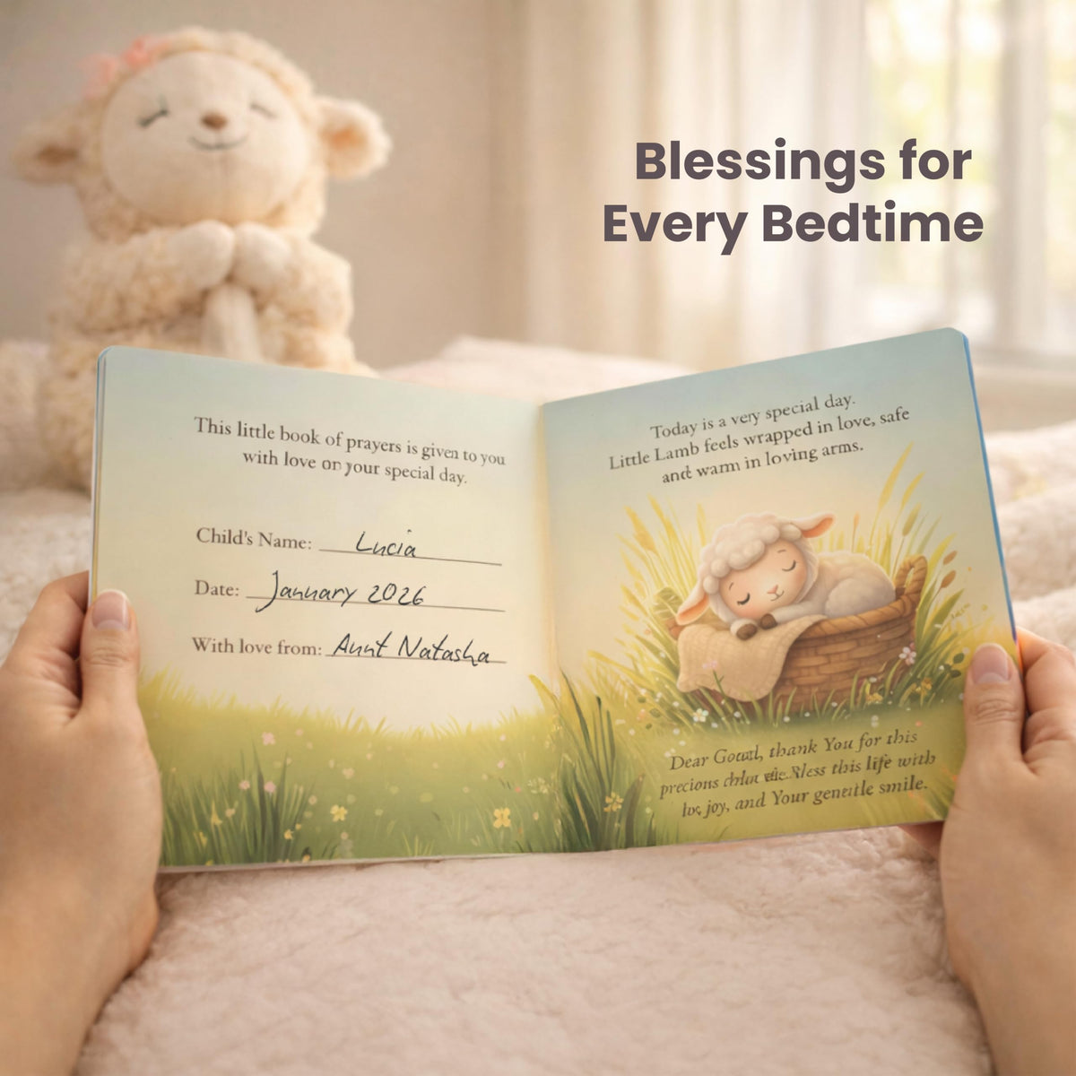 Highmark baptism girl gift set featuring cream tones and feminine accents