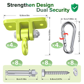 Highpro silent-rotation swing-hangers ensure quiet, smooth operation
