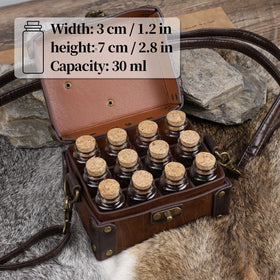HiiFeuer 12 cork potion vials setup offers organized prop carrying