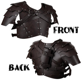 HiiFeuer armor close-up showing rivet detail and leather texture