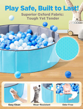 Hikiddy ball pit doubles as pet space and tidy toy storage