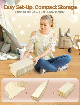 Hikiddy foldable ball pool with storage bag for portable fun