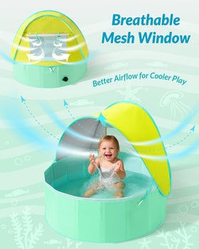 Hikiddy Foldable Kiddie Pool indoors or outdoors for versatile use.