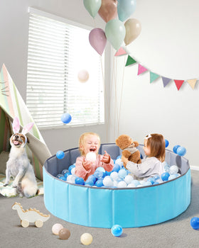 Hikiddy kiddie ball pool playpen supports toddlers with imaginative play sessions.