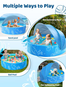 Hikiddy water play pool suitable for beach, backyard, or park visits.