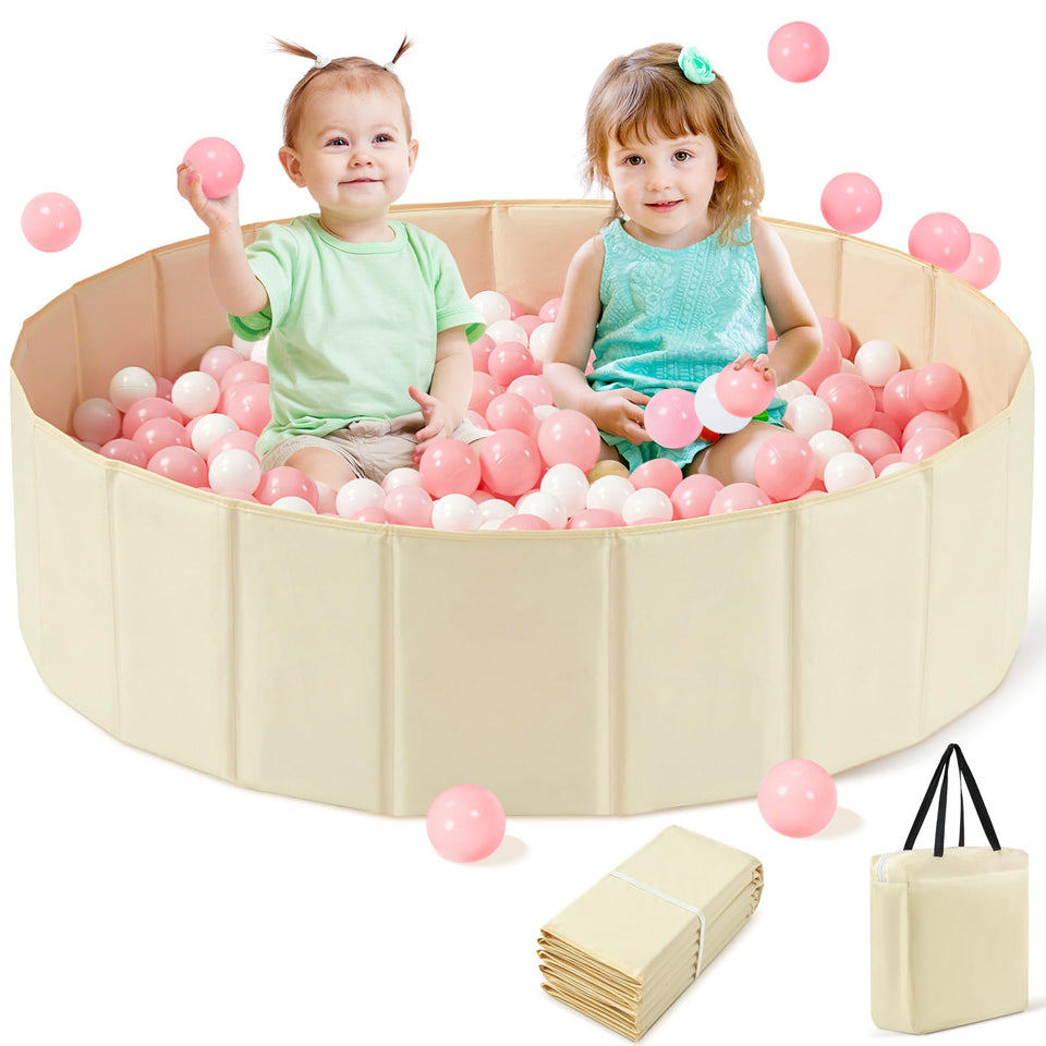 Hikiddy large ball pit pop-up playmat setup for quick assembly and spacious play area