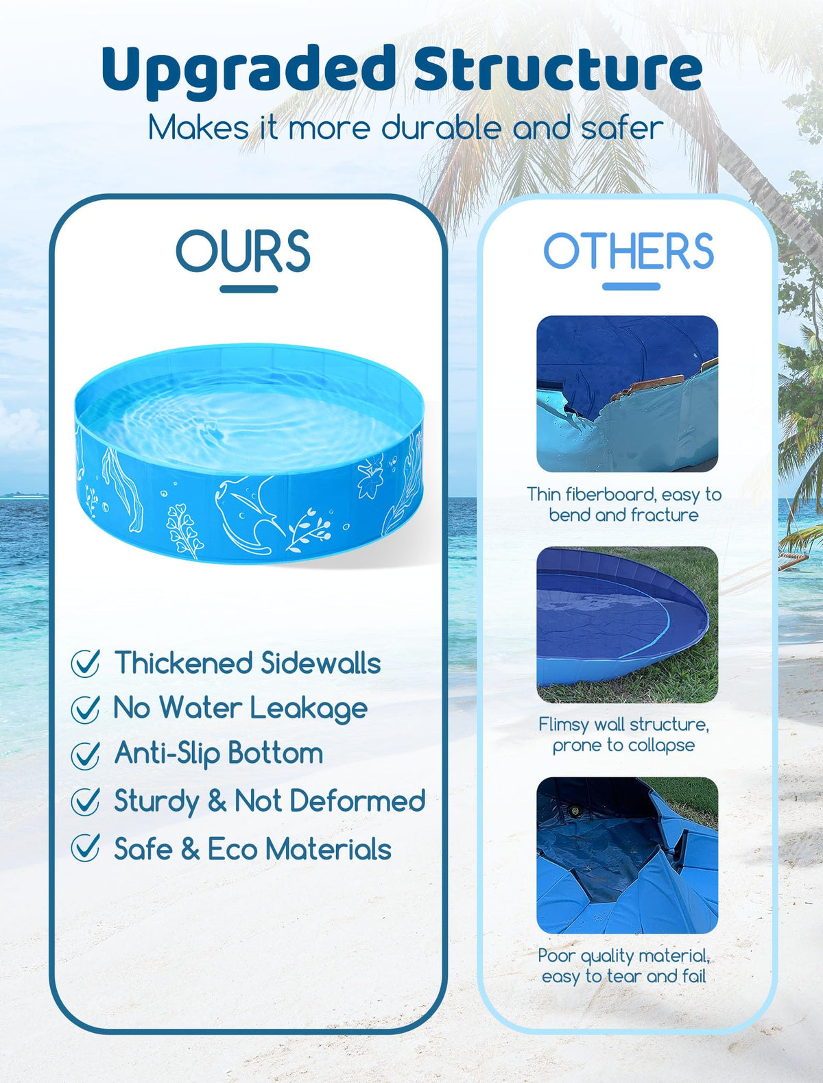 Hikiddy pool setup outdoors at the beach or backyard.
