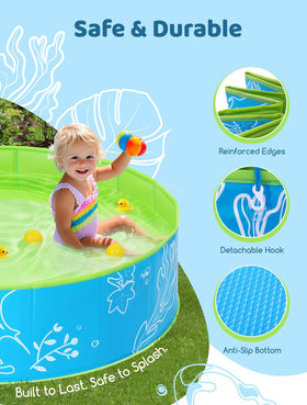 Hikiddy pool ideal for beach or park outings with canopy