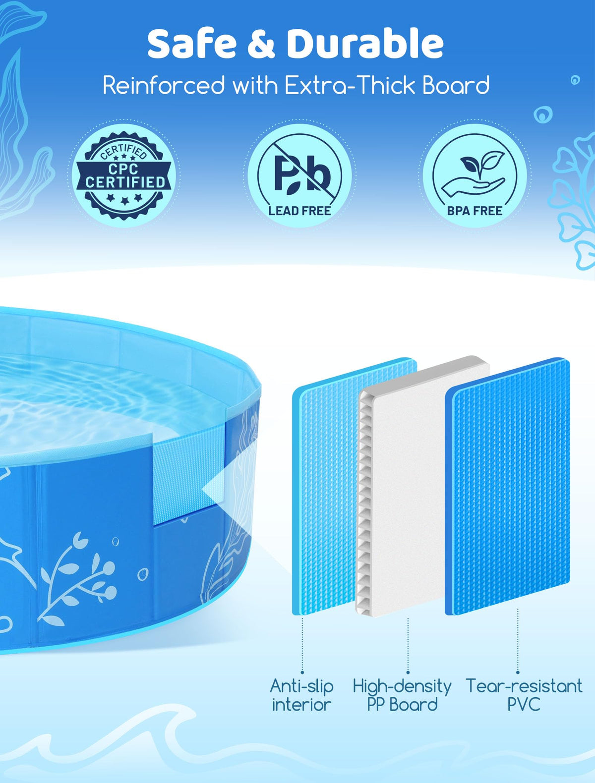 Hikiddy pool folded into the included storage bag for easy trips.