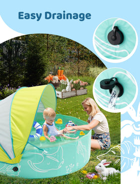 Hikiddy portable outdoor pool ready for beach and park adventures.