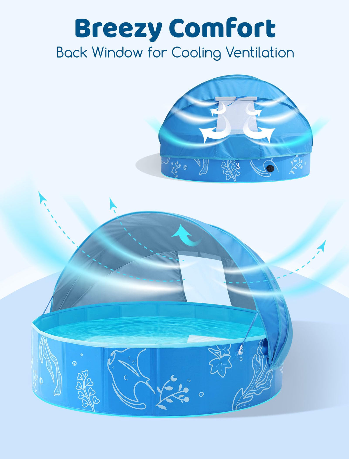 Hikiddy portable summer pool setup ready for immediate use.