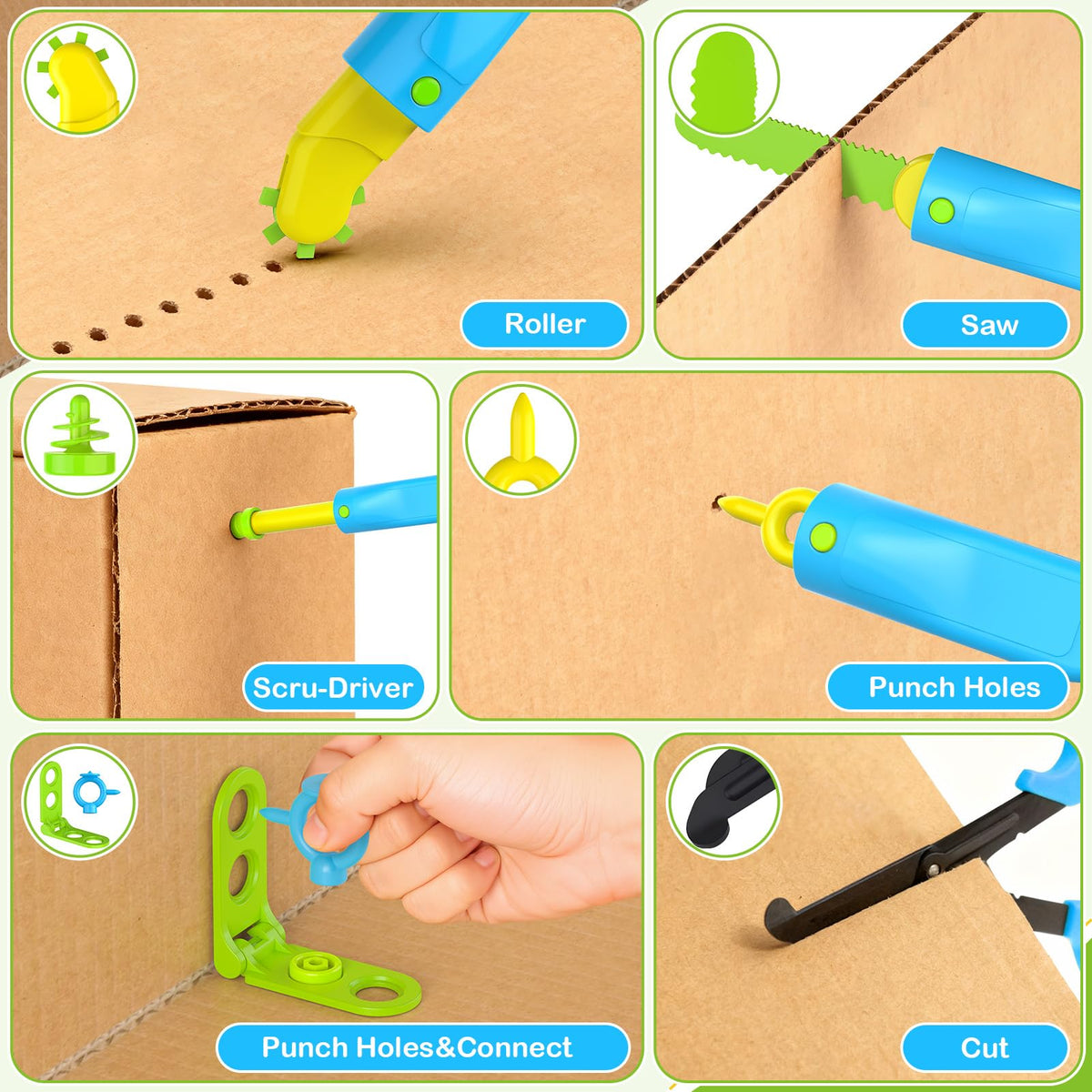 HIKISS cardboard saw with safety edge supports safe, creative cutting.