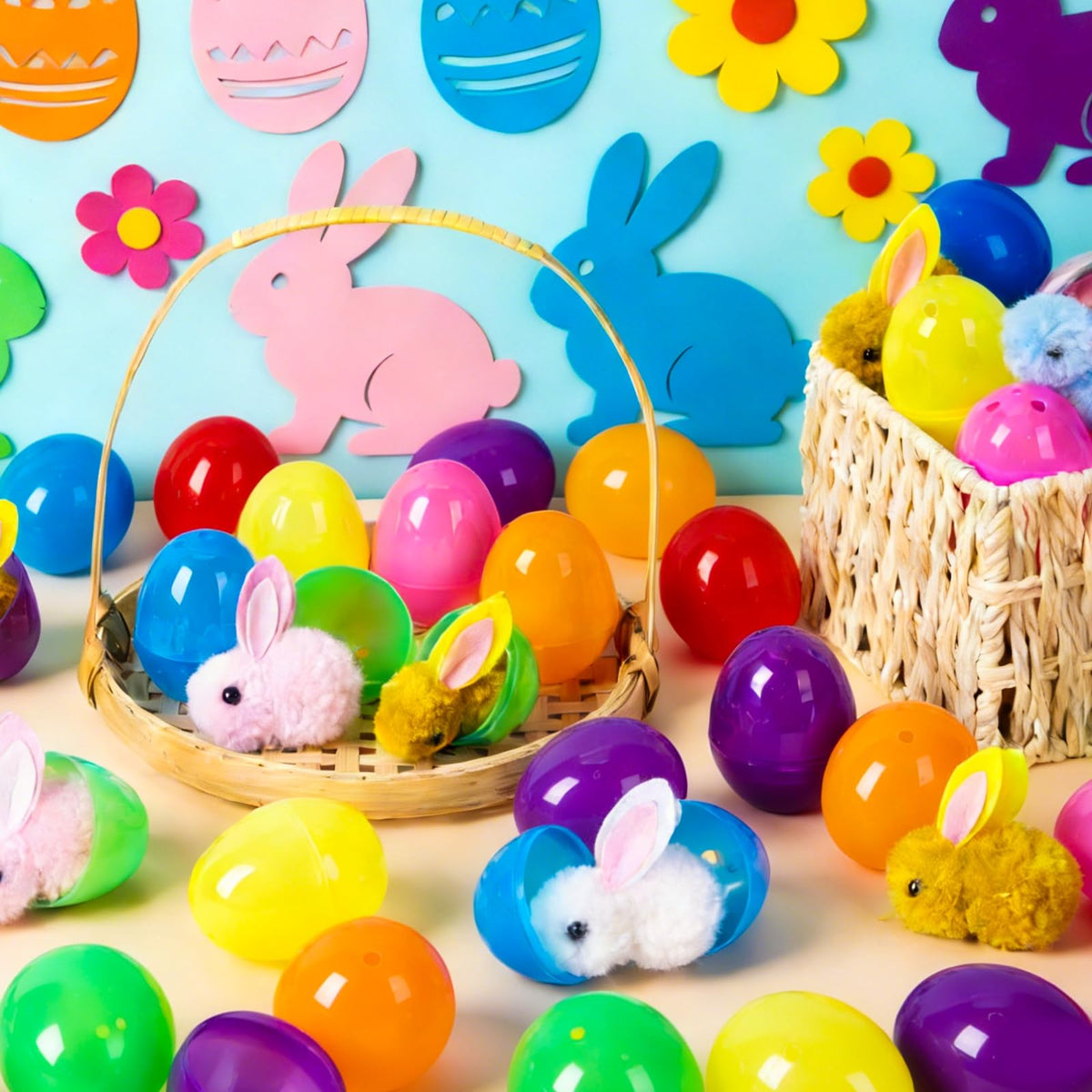 HIKISS colorful eggs boost yard visibility, helping kids spot prizes.