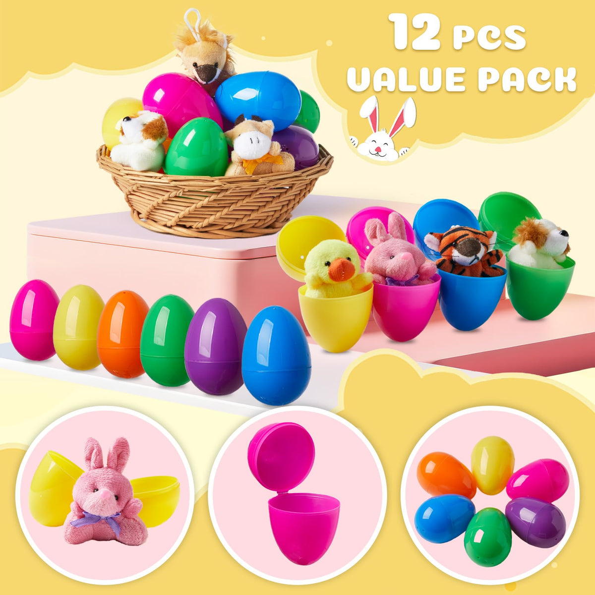 HIKISS mini plush animals: 12 unique companions ready to surprise young collectors.