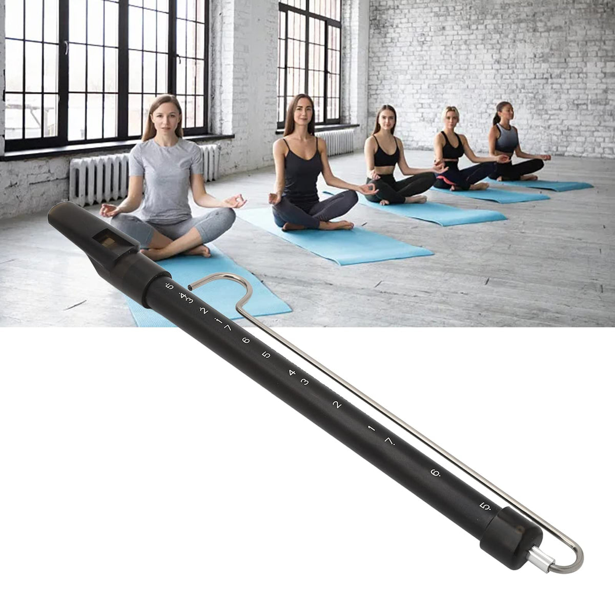 HilBeliFU Slide Whistle clear-scale display aids quick pitch matching.