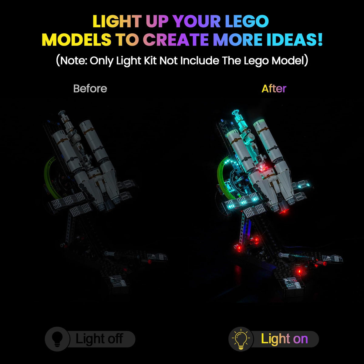 Bright Hilighting kit enhances the Lego Hail Mary model with a shiny finish