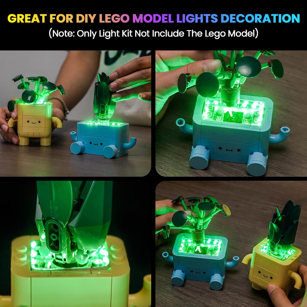 Hilighting seven-color effect provides dynamic mood lighting.