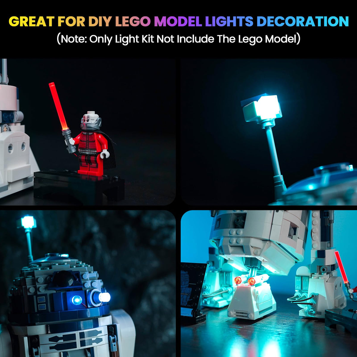Seven-color flashing LEDs create dynamic, eye-catching effects for your build.