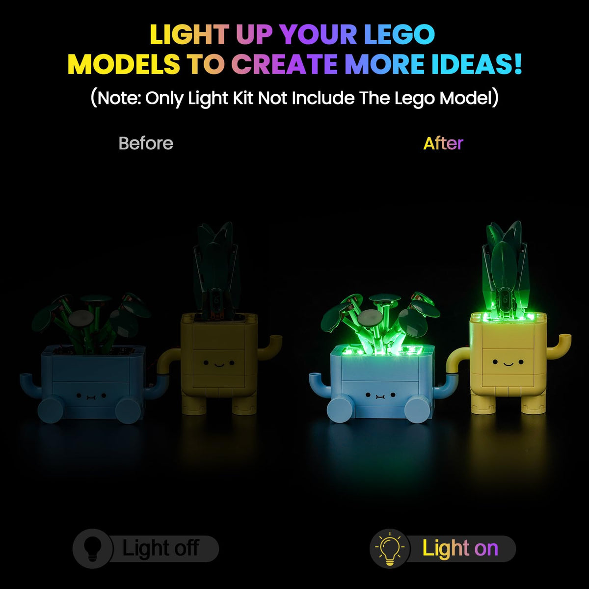 Hilighting USB-powered light kit for Lego 10349 setup.