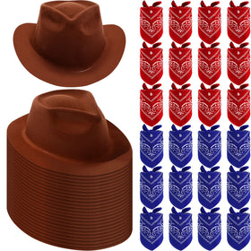 Hillban cowboy hat brown front view, lightweight and comfortable for kids' cosplay