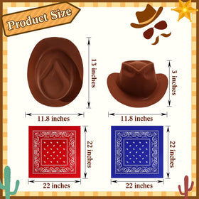 Hillban cowboy hat brown side view, pairs well with bandanas for costume looks