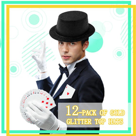 Hillban glitter top hats set for group photos.