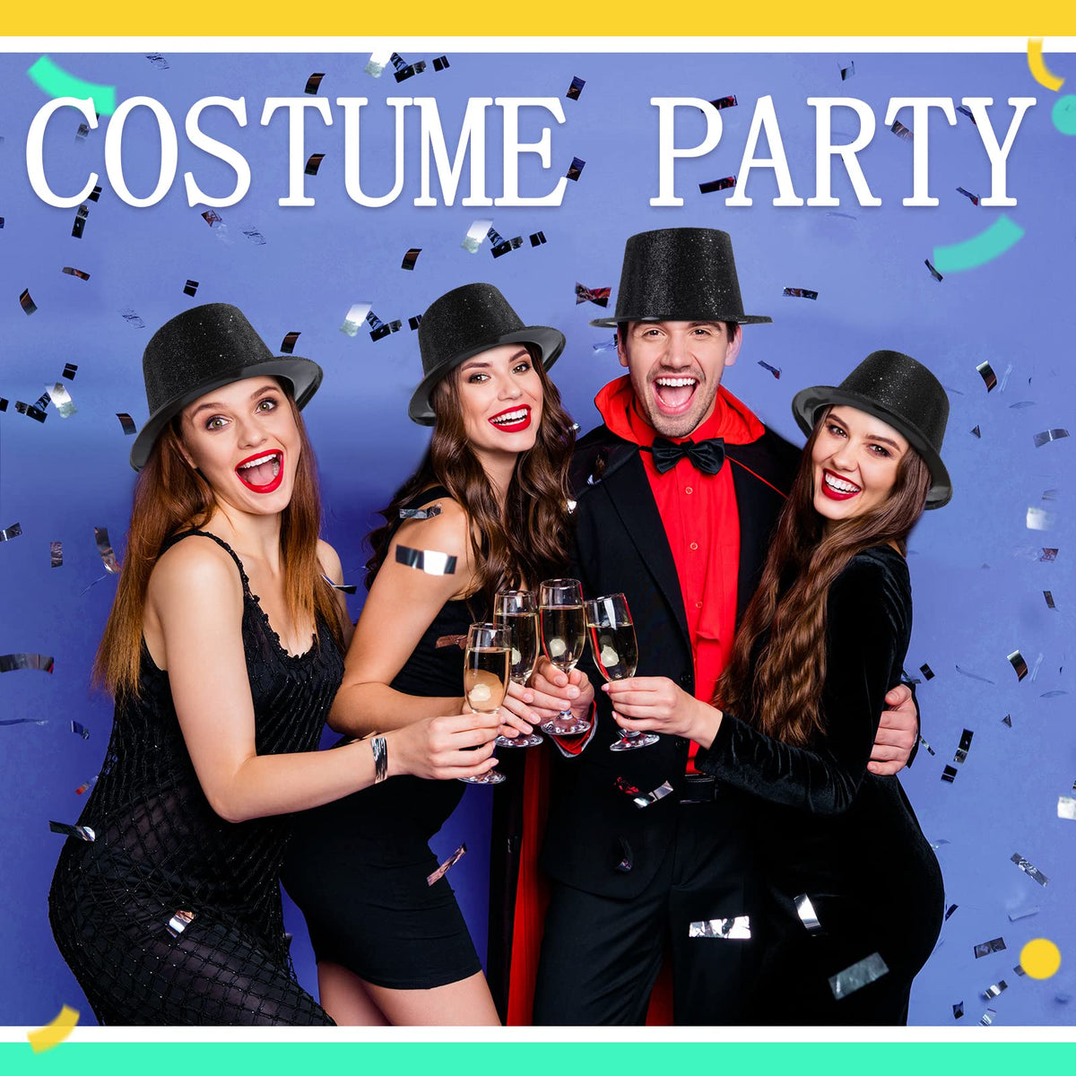 Hillban classic black with glitter, versatile for weddings or events.