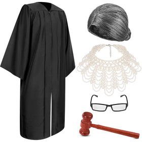 Hillban judge robe image: 45-inch length for versatile party looks.