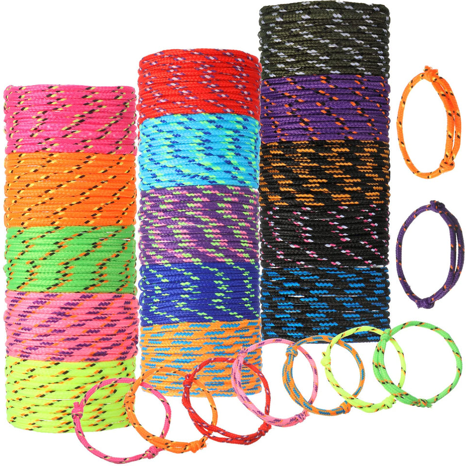 Hillban neon friendship bracelets bulk, 300 pieces, ideal for bright party favors.