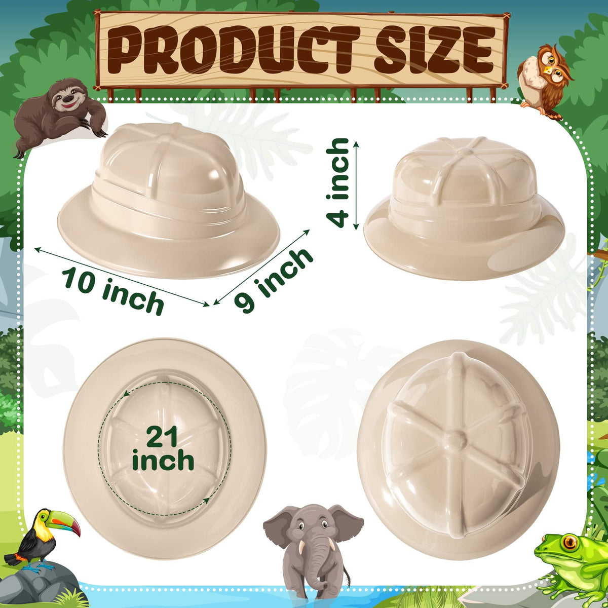 Hillban safari hats closeup beige design adds playful jungle vibe