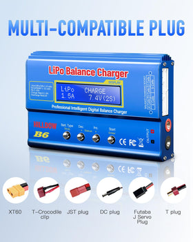 Hilldow B6 charger in parallel charging mode supports multiple cells