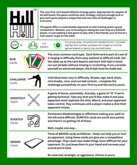 Hill Hill group play shows social competition with cards guiding runouts and challenges.