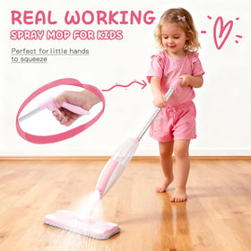 Hilsoeet kids broom and dustpan set for pretend-cleaning practice