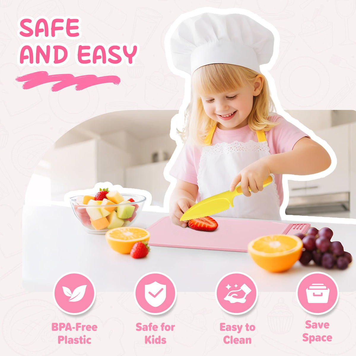 Hilsoeet wooden knife offers a realistic feel during pretend kitchen play