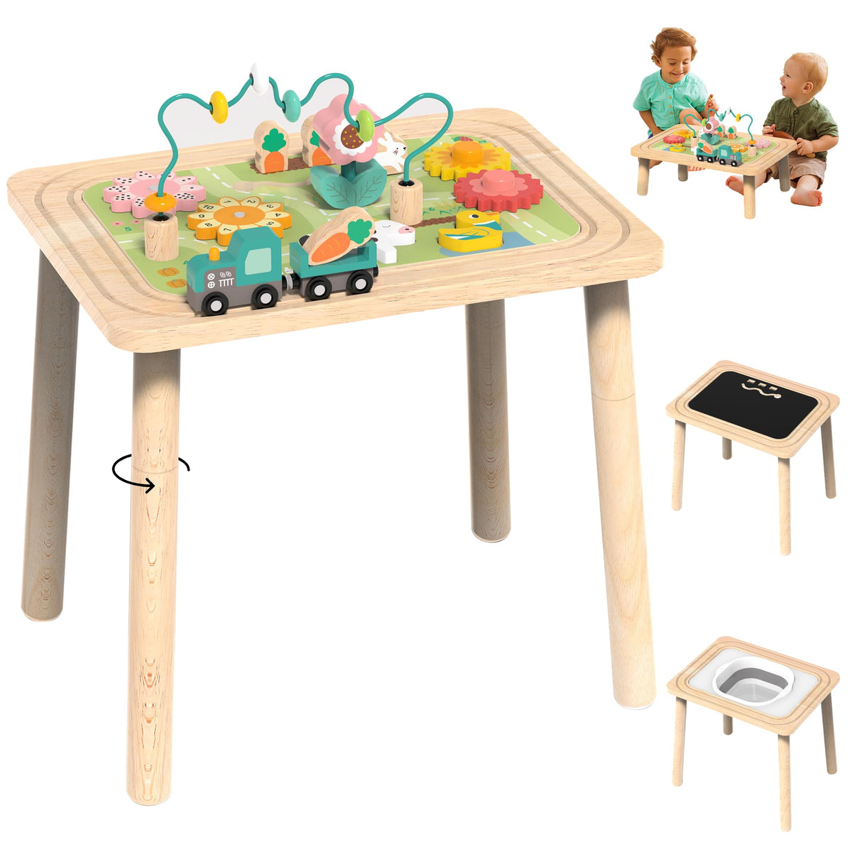 Himold activity table bead maze for tactile exploration and coordination.