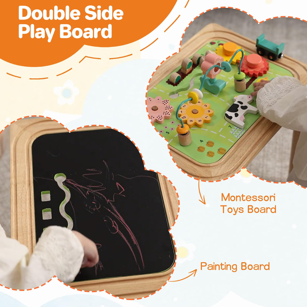 Himold activity table shape sorter supports shape recognition and fine motor control.