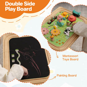 Himold activity table shape sorter supports shape recognition and fine motor control.