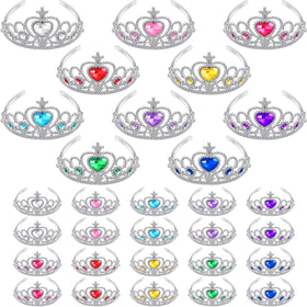 Hinly 30-pcs princess crown set for party favors and dress-up fun