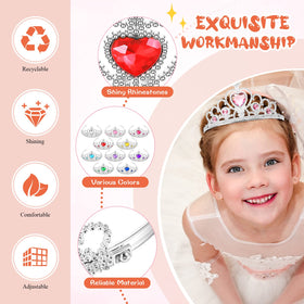 Hinly kids wearing princess crowns for imaginative play