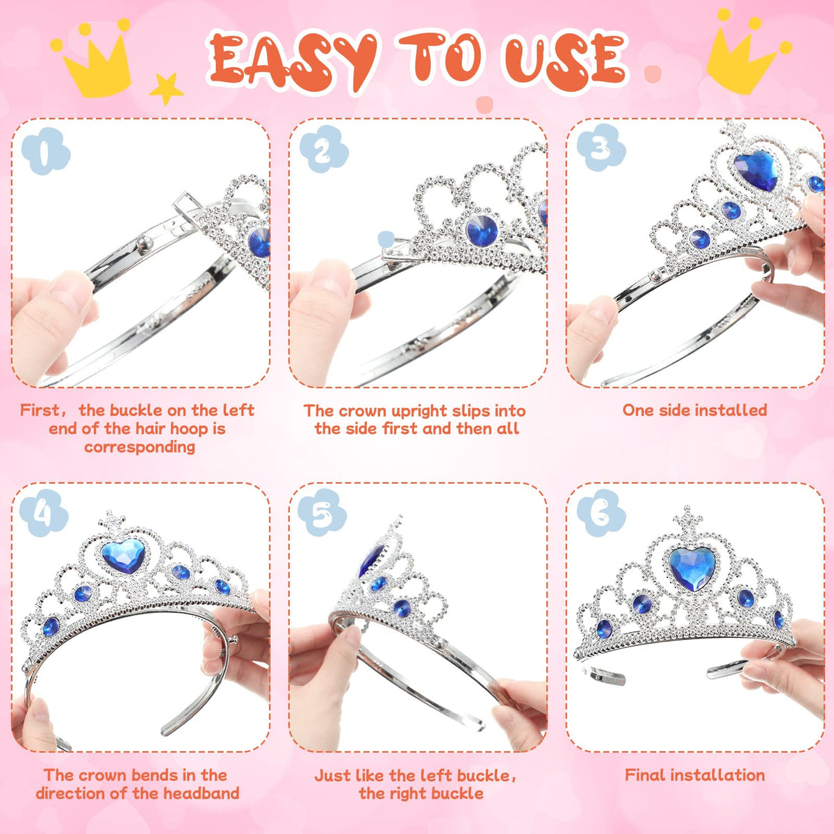 Hinly ten color schemes crowns to match outfits and themes