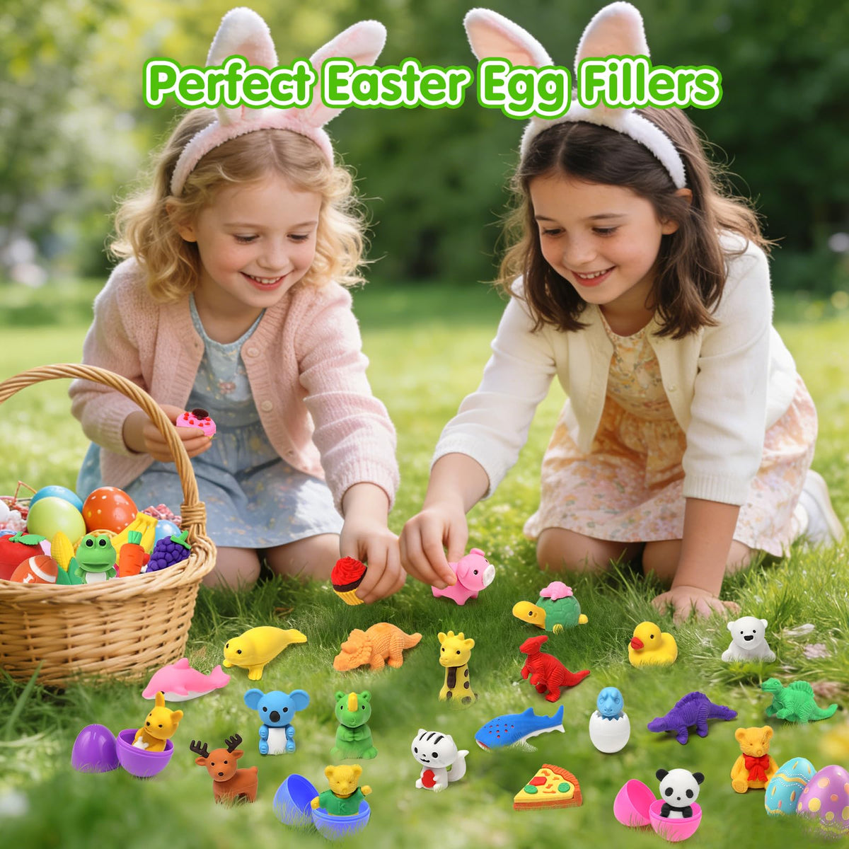 Hinzer animal erasers puzzle-teardown showing easy take-apart fun for creative play.
